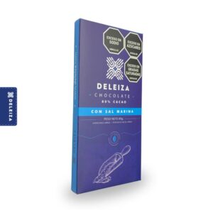 BARRA DE CHOCOLATE AL 80% CON SAL MARINA 80gr.