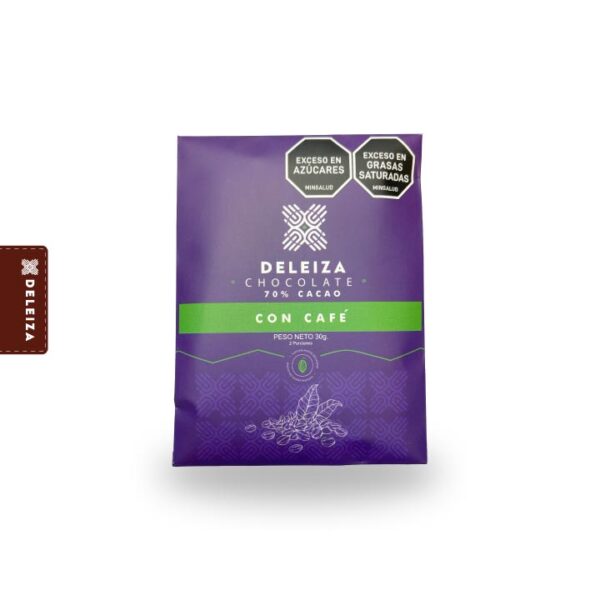 CHOCOLATINA 80% CON CAFÉ 30gr.