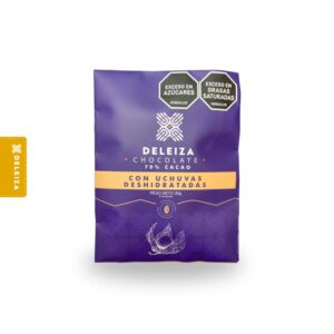 BARRA DE CHOCOLATE 70% CON UCHUVA DESHIDRATADA 30gr.