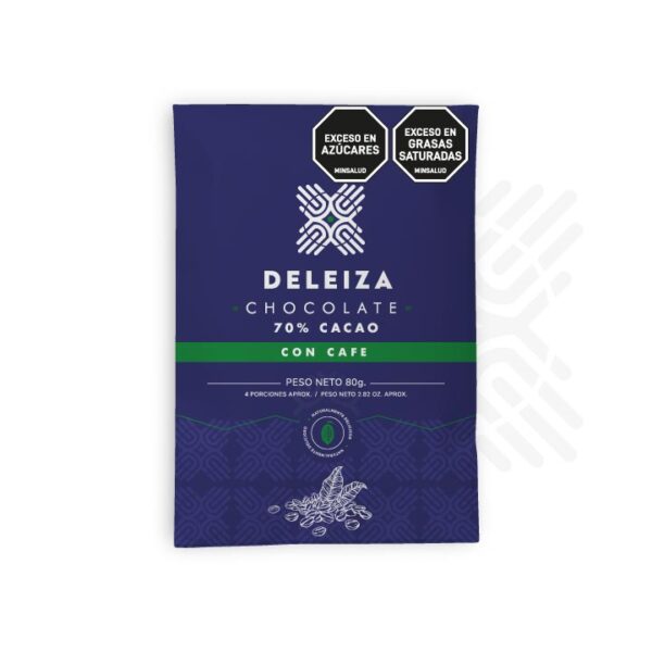 CHOCOLATINA 80% CON CAFÉ 30gr.