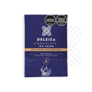 BARRA DE CHOCOLATE 70% CON UCHUVA DESHIDRATADA 30gr.