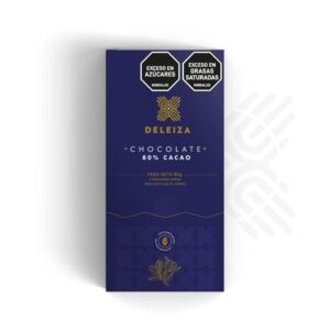 BARRA DE CHOCOLATE DELEIZA AL 80% 80gr.